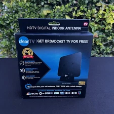 clearTV HDTV Digital Indoor Antenna X-72 Full HD 1080 As Seen On TV Black Coax