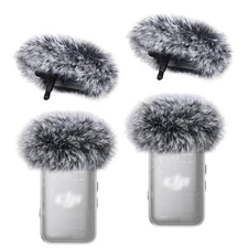 4-Pack Windscreen for DJI Mic 2 Transmitter Furry Cover for OSMO Pocket