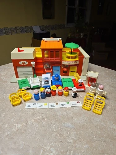 Vintage Fisher-Price Little People Play Family Village with Accessories