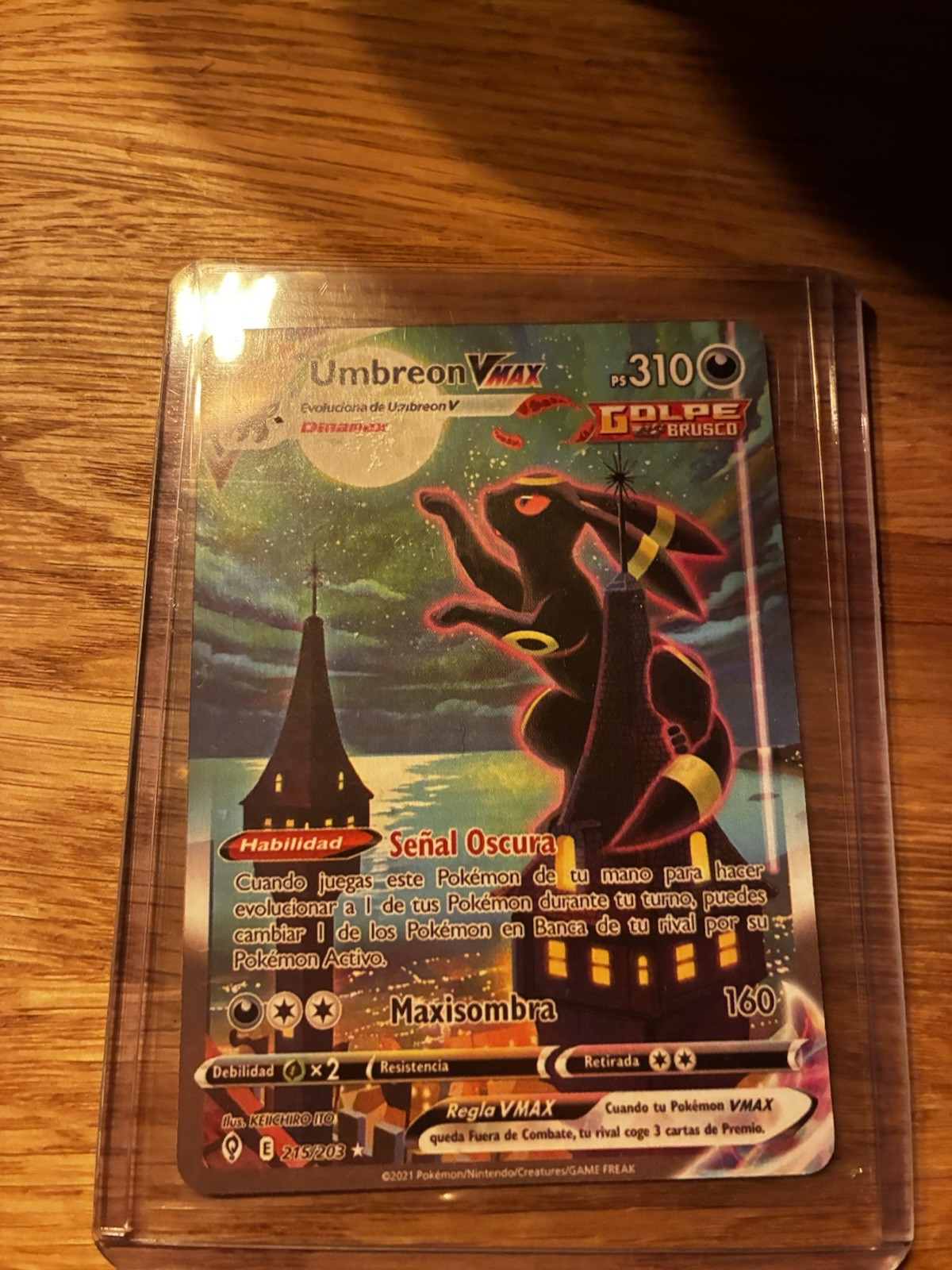 Umbreon VMAX (Alternate Art Secret) 215/203 Swsh07: Evolving Skies Holo