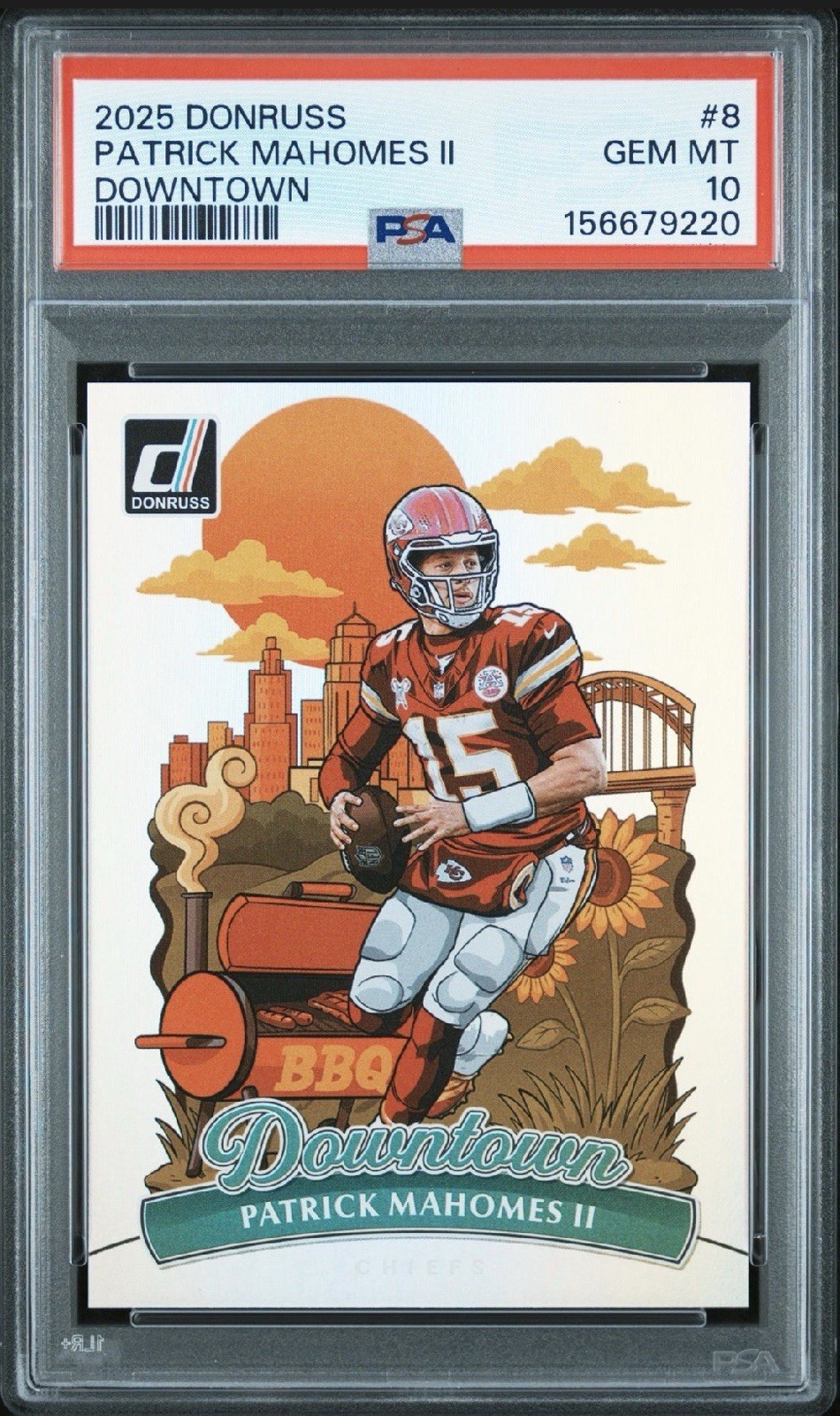 2025 Panini Donruss - Downtown! Patrick Mahomes II #8 PSA 10 💎 Case Hit 🐐