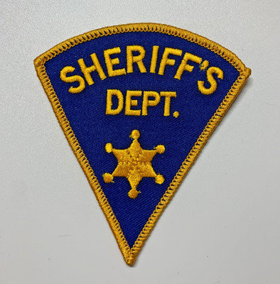 Generic Sheriff Department Police Patch Unknown agency/state-Blue Bkgrd