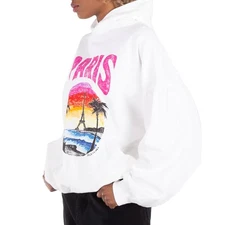 Balenciaga Ladies Paris Tropical Cotton Hoodie - Image 3 of 4