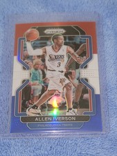 ALLEN IVERSON 2021-22 Panini Prizm Basketball Red, White, & Blue Prizm!!!!