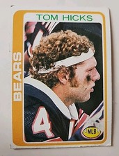1978 Topps Football Card 92 Tom Hicks Chicago Bears