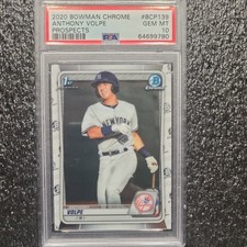 PSA 10 ANTHONY VOLPE 1st 2020 Bowman Chrome Yankees Rookie Card RC GEM MINT