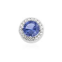 Cavill Fluorit AnhäNger 1,6Ct Sterling Silber Platin Blau Damen Schmuck