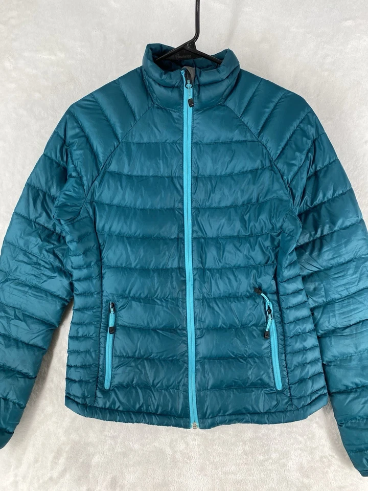 Chaqueta acolchada Eddie Bauer First Ascent plumón de ganso para mujer XS azul senderismo al aire libre Foto 2 de 4