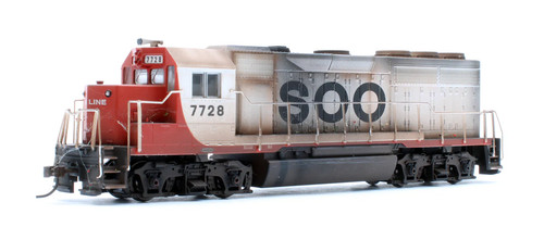 BACHMANN USA "HO" SPUR SOO #7728 EMD GP40 DIESEL *DCC SOUND/VERWITTERT* | Zustand: Used