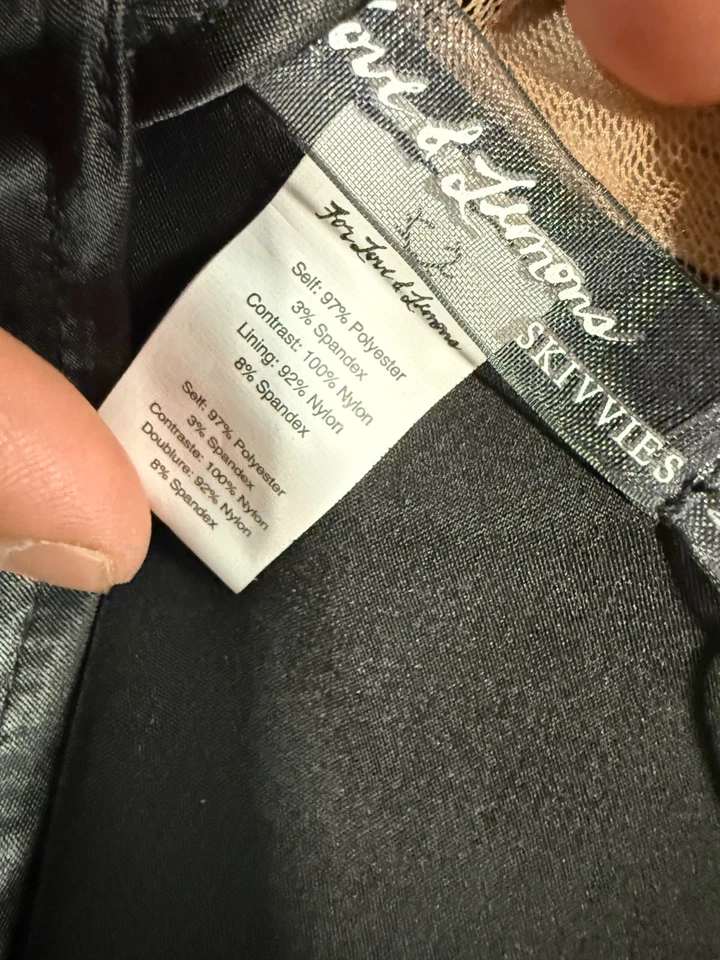 For Love and Lemons Lingerie Set Womens XS Black Lace Stevie Bra Panty Skivvies - Image 3 of 4