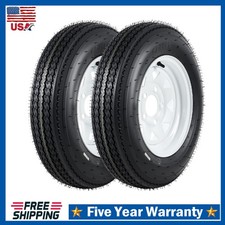 2pcs Trailer Tires And Wheels 5.30-12 530-12 5.30x12 6pr Rims 5 Lug Load Range C