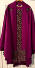 RARE CATHOLIC PRIESTS PURPLE LAVENDAR & BROWN CHASUBLE & STOLE HOLY ROOD GUILD — photo 1