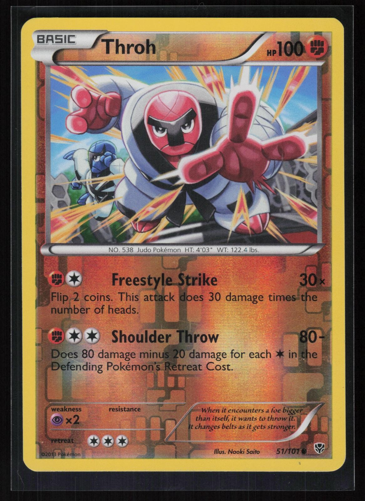 Throh 51/101 Common Plasma Blast Pokemon Reverse Holo LP