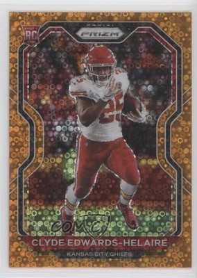 2020 Panini Prizm Rookie Orange Disco Prizm Clyde Edwards-Helaire #328 0v4e