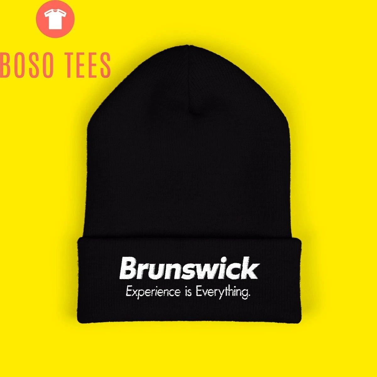 Brunswick Bowling Black Beanie Hat Size Adult
