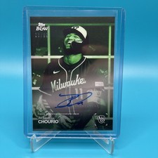 2025 Topps Black & White Jackson Chourio Green Auto /99 014-A