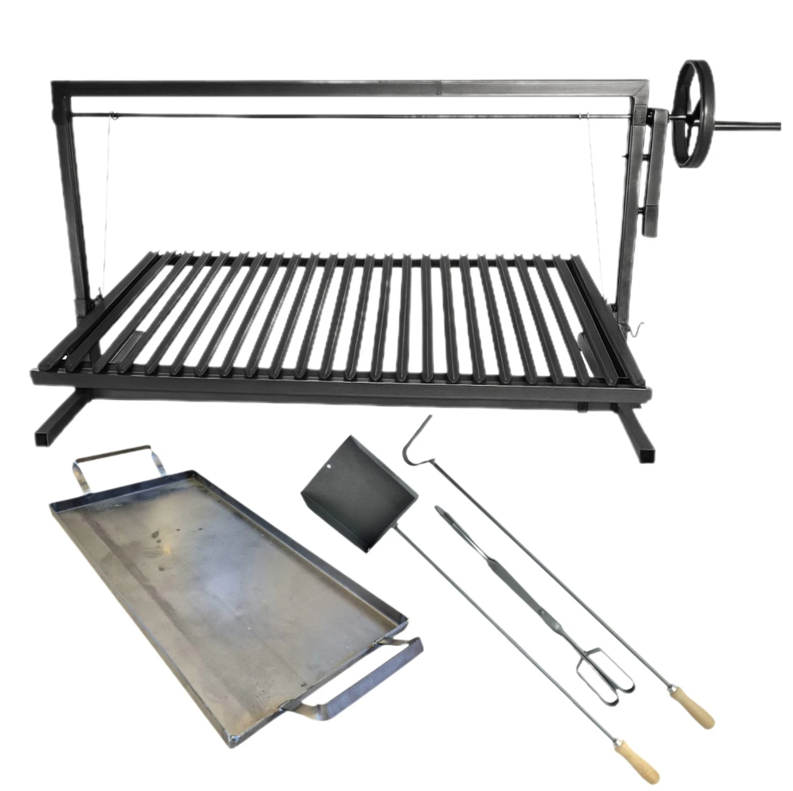 Santa Maria V-Iron Grill System | BBQ with Griddle | With Parrilla Kit