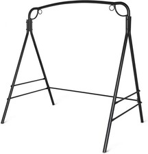 Upgraded Metal Porch Swing Stand with Black Heavy Duty 660 LBS Weight Capacity