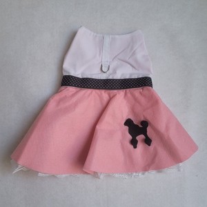 Companion Road Pet Fashions 1950s Pink Lady Poodle Skirt Dog Dress Costume Sz M