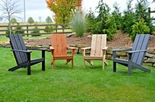 CEDAR- MODERN ADIRONDACK CHAIR *UNFINISHED & STAIN OPTIONS* Made in USA