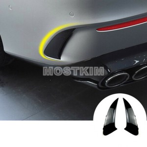 Black Rear Bumper Spoiler Air Vent Trim Cover For Benz CLA C117 W117 CLA45 AMG