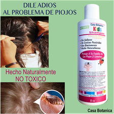 SHAMPOO MATA PIOJOS Y LIENDRAS 8 oz -NO TOXICO NATURAL EFECTIVO CASA BOTANICA