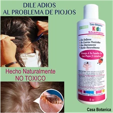 2 pcs SHAMPOO MATA PIOJOS Y LIENDRAS 8 oz -NO TOXICO NATURAL EFECTIVO 