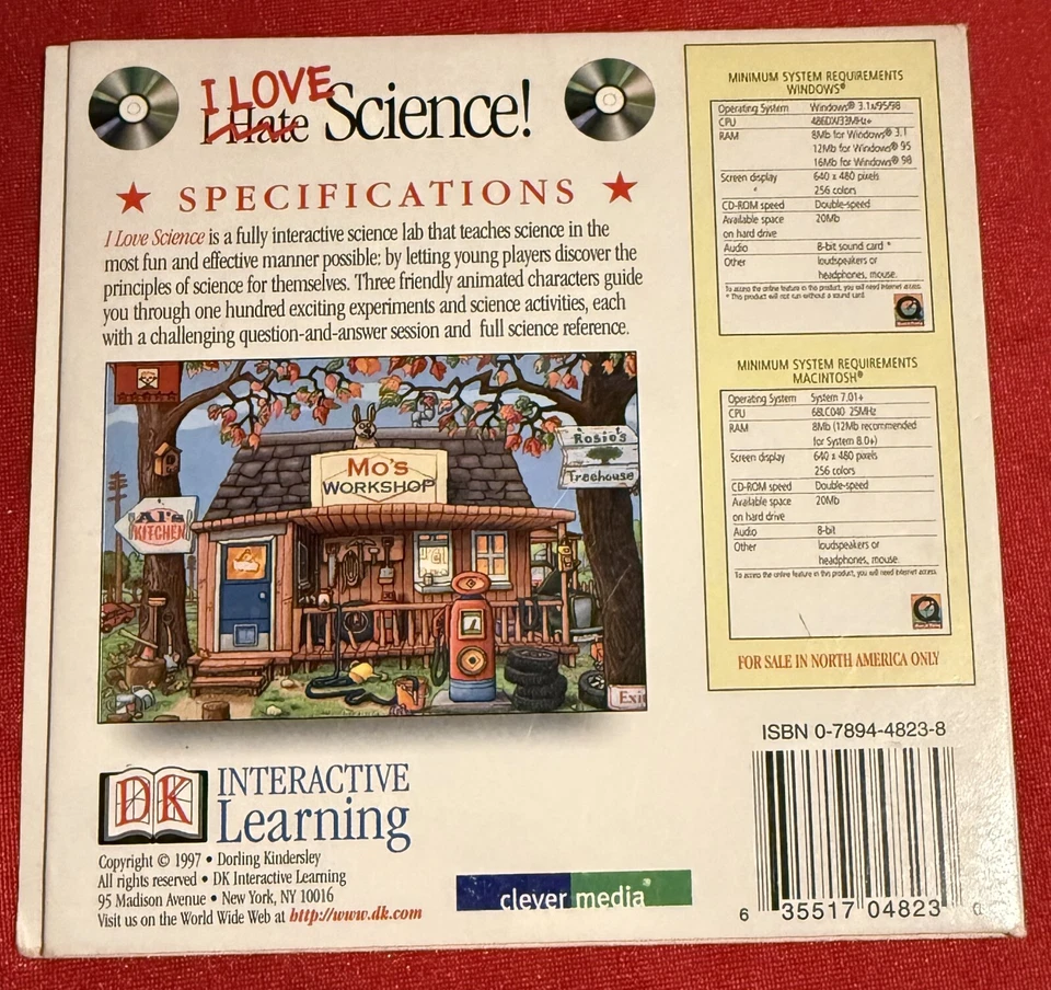 Dorling Kindersley, I Love Science, Windows 95/98, Untested - Image 2 of 4