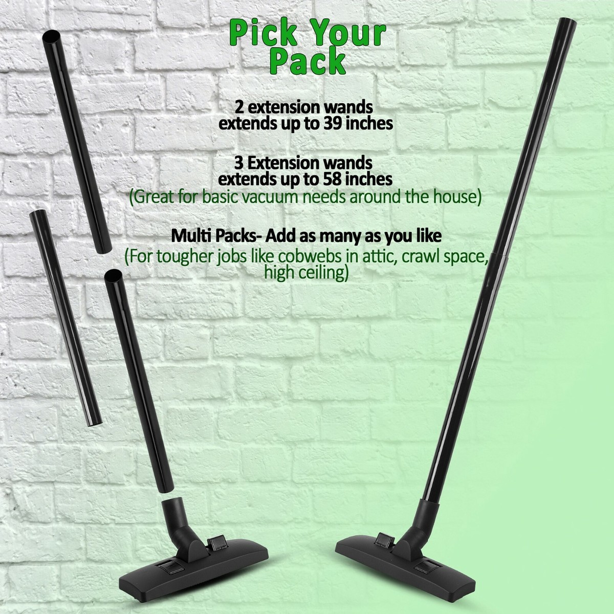 Tubo Prolunga Per Aspirapolvere Oreck XL - 5 Piedi, Nero, Non Orientabile
