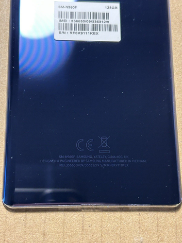 Samsung Galaxy Note 9/Note9 N960 Rear Battery Cover Back Glass Blue + Glue Gde B - Zdjęcie 5 z 8