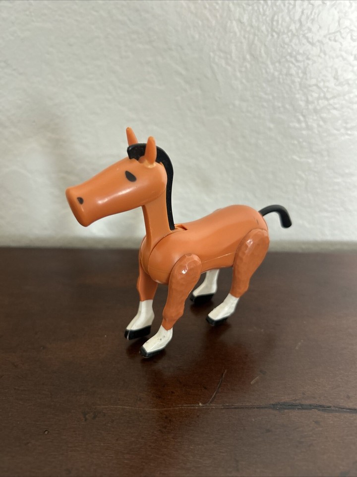 Fisher Price 1970s LITTLE PEOPLE Horse Farm Toy Figure Vintage Brown