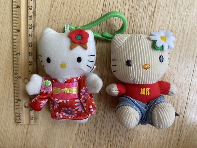 hello kitty kimono backpack 12" Blue Standing Plush (Spring Series) Interior pocket Sushi Shop Hello Kitty Tokidoki
