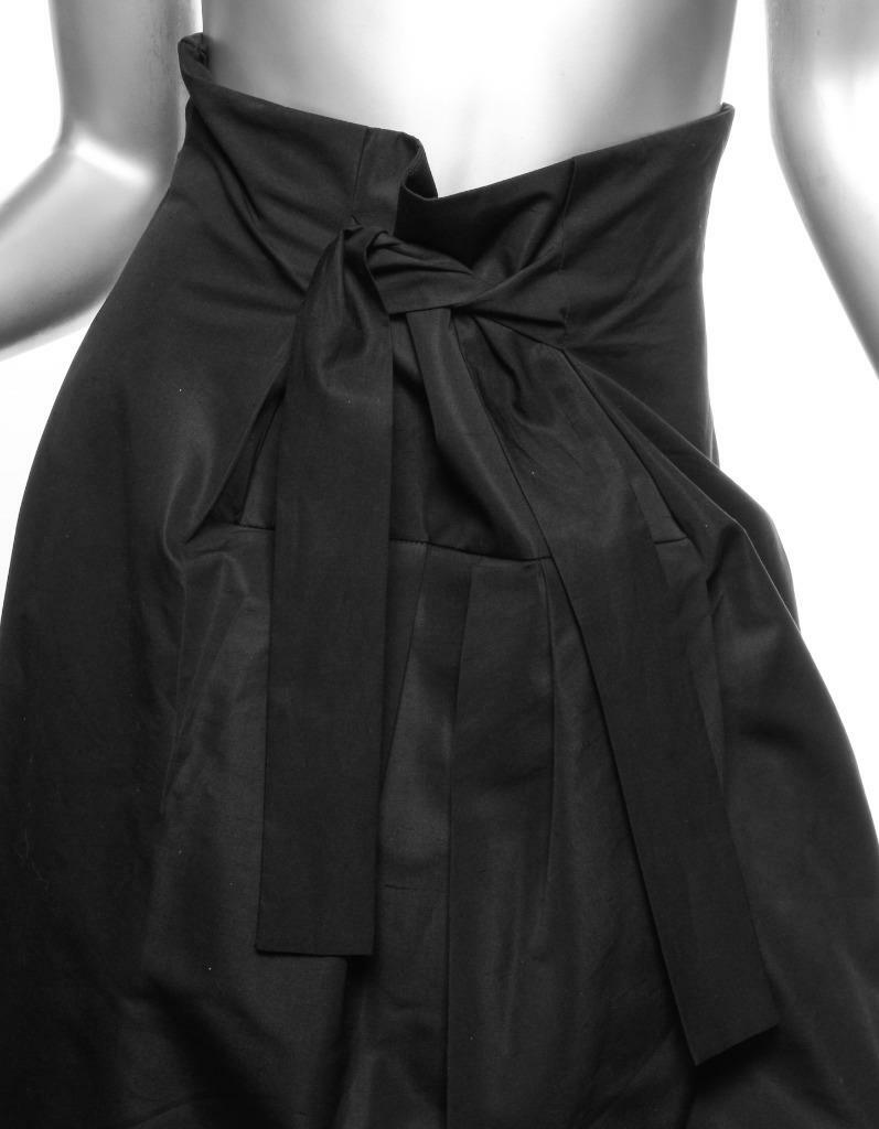 Gonna YVES SAINT LAURENT da donna cravatta anteriore vita alta a pieghe lunghezza ginocchio S