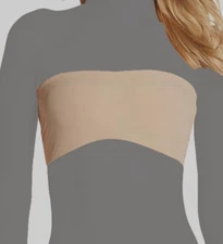$58 Commando Women's Beige Solid Double Take Wireless Bandeau Bra Size S/M