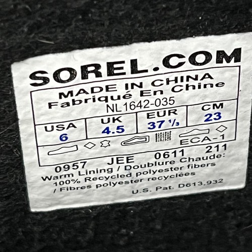 Sorel Cate The Great Womens Sz 6 US NL1642-035 Tall Leather Pewter Winter Boots - Picture 9 of 11