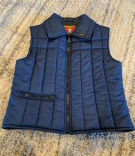 Vintage 1970s Men's Innsbruck Navy Blue Puffer Vest, Medium