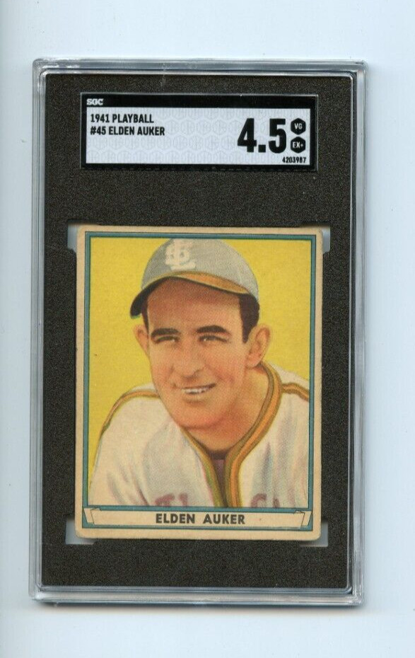 1941 Play Ball Elden Auker St. Louis Browns #45 ⭐️💥🎯 SGC Graded 4.5