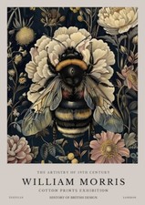 Large size William Morris Bee Print A4 to A0, William Morris Print Bee Poster