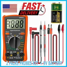 LCD Digital Multimeter Voltmeter Ammeter Ohmmeter Volt AC DC Tester Leads Meter
