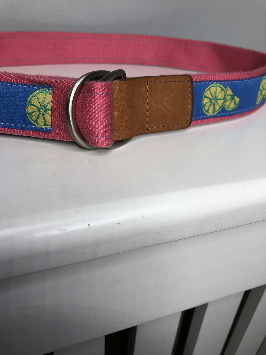 gu vintage retro talbots Lemon Pattern Belt xs Printed Pebble Belt - Lemon Blossom | Talbots main image 3