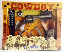 VERY RARE VINTAGE 90'S GONHER COWBOY SET 12 SHOT GUN MADE IN SPAIN NEW SEALED !