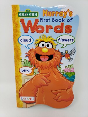 Bendon Sesame Street Murray's First Book of Words Board Book - New