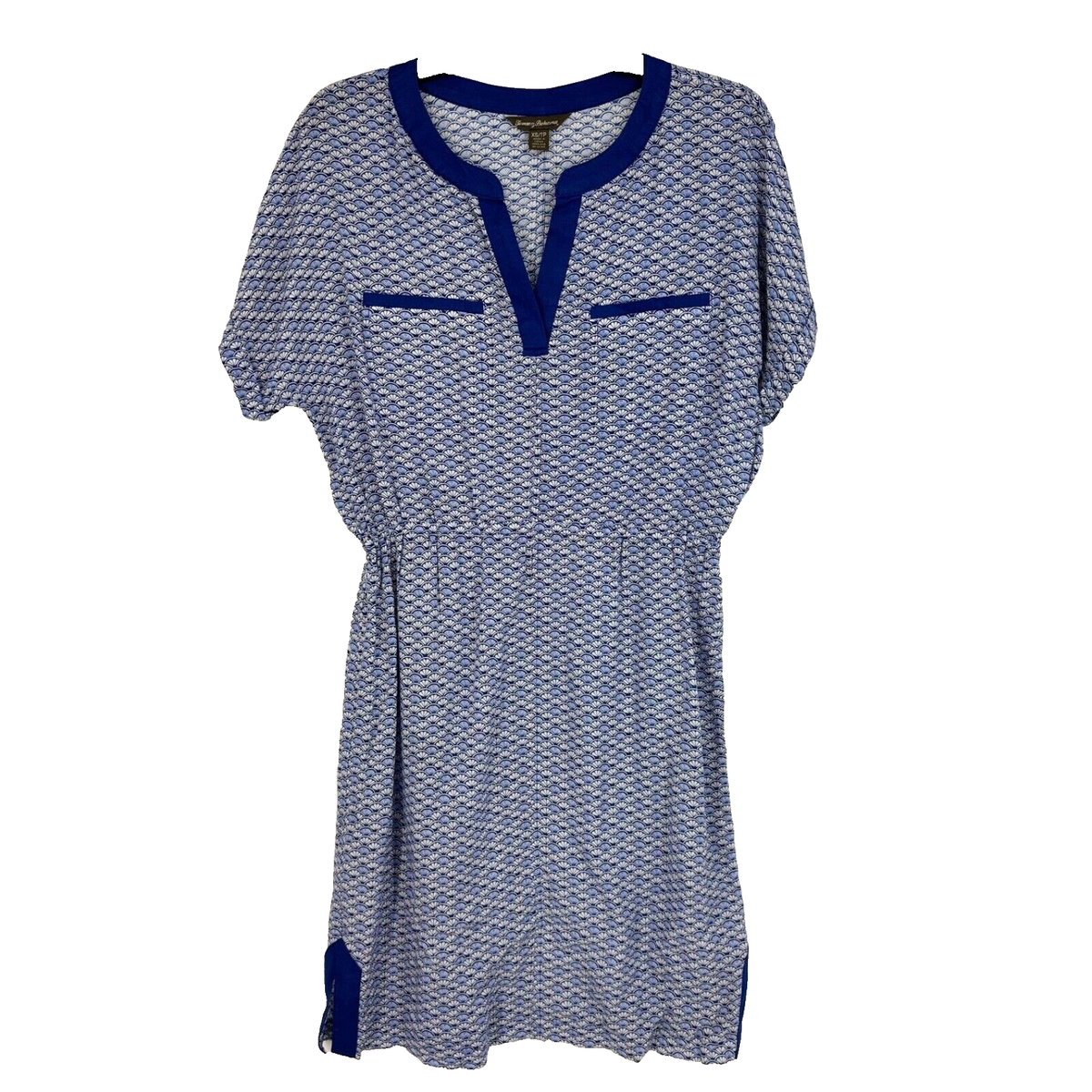 Tommy Bahama Womens XS Lightweight Beach Cover Up Dress Blue White