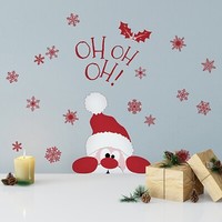 Fenstersticker Wandsticker Aufkleber Weihnachtsmann Weihnachten Fenster Wand