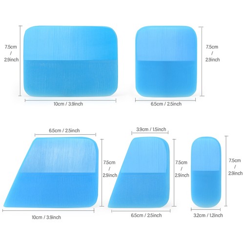 5in1 Blue PPF Set w/Gift Box, Anti-Scratch Rubber Squeegee Vinyl Wrap Tint Film - Bild 6 von 7