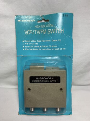 Archer TV Game Switch Box Switcher Selector A B Antenna Cable RF Brand New - Picture 1 of 3