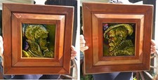 J J G LOW ART TILE WORKS BEAUTIFULLY FRAMED PAIR LOW RELIEF BUST TILES  C-1880