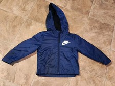 Boys Nike Fleece Lined Jacket Navy Blue Size 2T