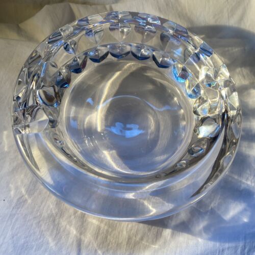 Vintage Crystal Glass Ashtray KOSTA BODA Sweden by WARFF 76154 Signed - Picture 2 of 8