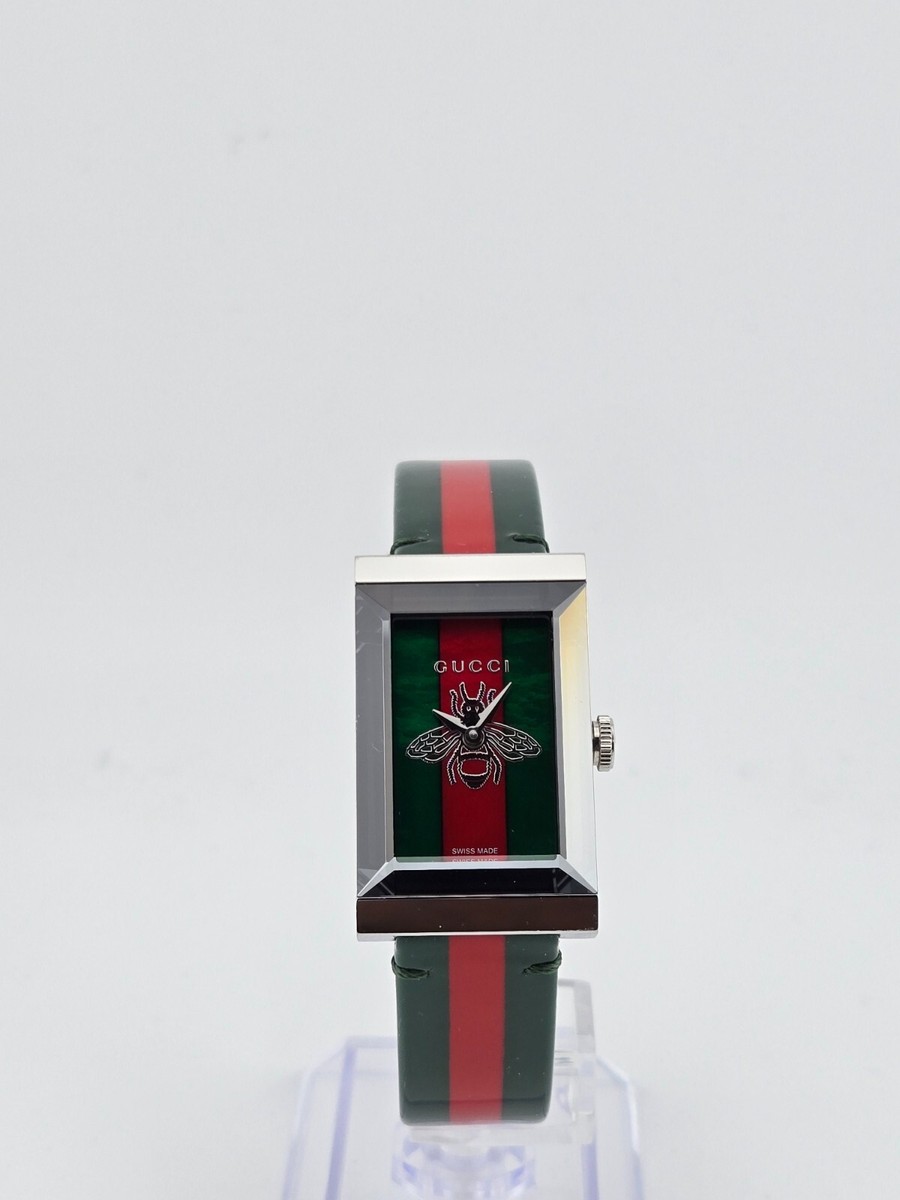Gucci Women's G-Frame Green and Red MOP Dial Watch